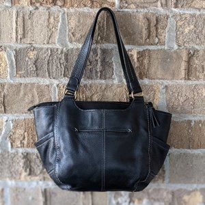 The Sak Black Leather Large Shoulder Bag